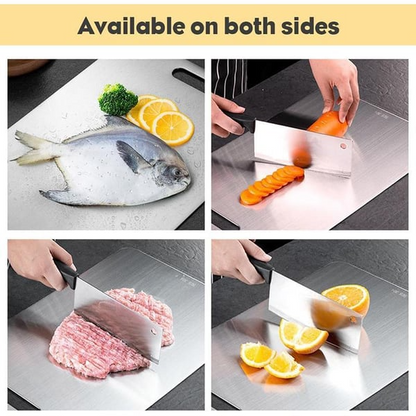 🔥 Stainless Steel Double Sided Chopping Board